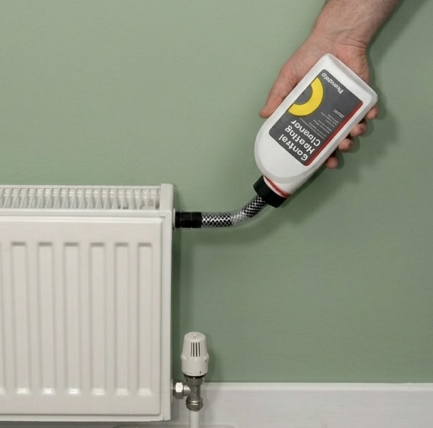 Adding central heating inhibitor to a radiator